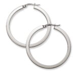 750 white gold creoles