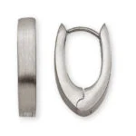 Creole in oro bianco 750 lucido / satinato con cerniera