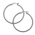 Orecchini 750 creoli in oro bianco