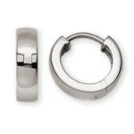 Boucles d'oreilles créoles en or blanc 750