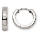 750 white gold creoles