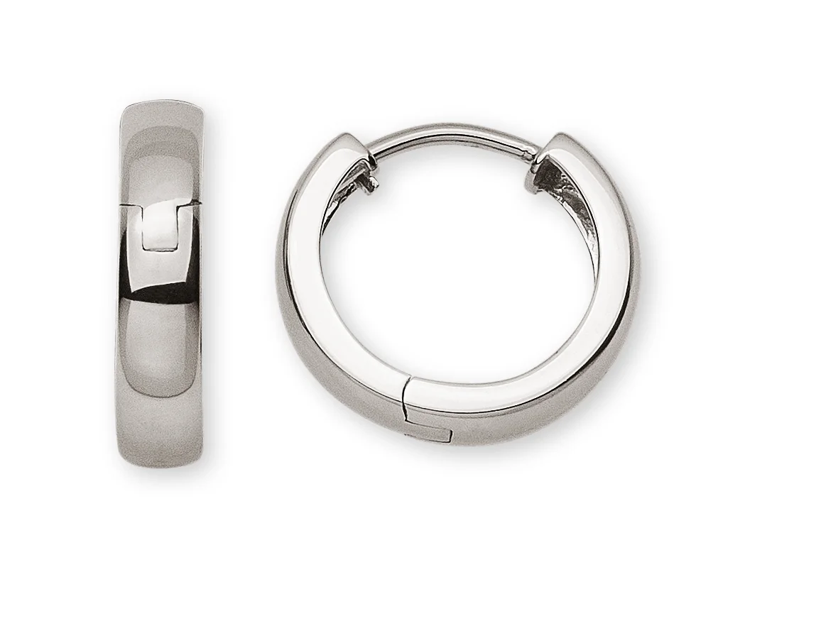 OGO2045 750 white gold creoles – Image 1