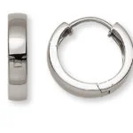 Créoles en or blanc 750