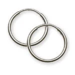 750 white gold creoles