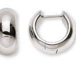 750 white gold creoles approx. D: 17 mm W: 7 mm