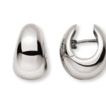 Creolen aus 750 Weißgold, handgefertigt