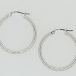 750 white gold creoles