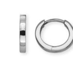 Créoles en or blanc 750