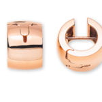 750 Rose gold creoles, flat, wide, handcrafted