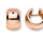 750 Rose gold hoop earrings, handcrafted