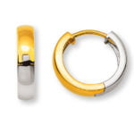 Bicolor-Kreolen (Gelb-/Weißgold) 750