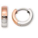 Bicolour creoles (Rose / white gold) 750