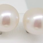 Orecchini di perle oro bianco 750 8.5mm