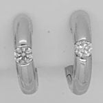 Solitärkreolen Klemmfassung Weißgold 750 0.25ct.