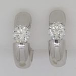 Solitärkreolen Klemmfassung Weißgold 750 0.75ct.