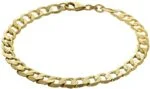 Bracelet Panzer cut yellow gold 750 semi-solid 8.0 mm