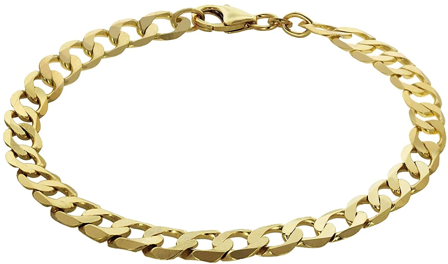Panzer Bracelet chain 750 Yellow gold 8 mm Bracelet Panzer cut yellow gold 750 semi-solid 8.0 mm - Image 1