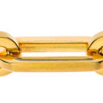 Collana ancora ovale in oro giallo 750 artigianale 52cm