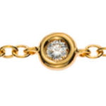 Collier yellow gold 750 with 11 brilliant-cut diamonds H SI 0.30ct. 45cm