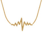 Necklace "Heartbeat" yellow gold 750, 45cm with 28 brilliant-cut diamonds H SI 0.09ct.