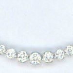 Collier white gold 750 with 9 brilliant-cut diamonds H SI 0.33ct.