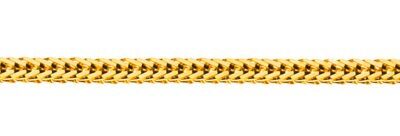 Coda di volpe in oro giallo 750 diamantata ca. 1.2mm 38cm