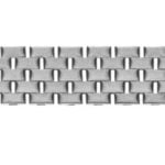 Collier Weißgold 750 Ziegelmuster 5-reihig ca. 6,0mm 45cm