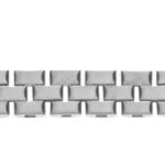 Collier Weißgold 750, Ziegelmuster 3-reihig, 3,5 mm, 45 cm