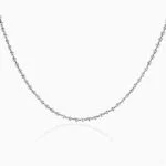 Chaîne boule or blanc 750, env. 2.0mm 45cm