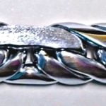 Collier white gold 750 handcraft 45cm