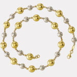 Collier bicolore (or jaune/blanc) 750 45cm