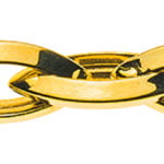 Navette or jaune 750 tranche de couteau semi-solide env.6.6x13.5mm 45cm