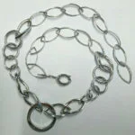 Collier Navette Weissgold 750, Handarbeit, 63cm