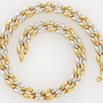 Offener Tank bicolor (Gelb-/Weißgold) 750, 12,0 mm, 45 cm,