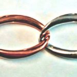 Offener Tank bicolor (Rot/Weißgold) 750 Handarbeit 45cm