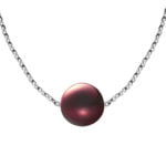 Anchor necklace razor-cut white gold 750, 42cm with Akoya pearl about 8.5mm