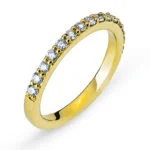 Rivière Ring Gelbgold Körnung Fassung 750