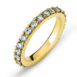 Bague Mémoire grain or jaune version 750