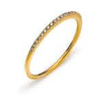 Anello in oro giallo 750 con 19 diamanti H SI 0.10ct.