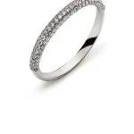 Bague en or blanc 750 avec 79 diamants H SI 0,39 ct.