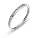Bague en or blanc 750 avec 19 diamants H SI 0.10ct.