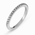 Rivière Ring Weißgold Körnung Fassung 750