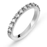 Rivière Ring Weißgold Körnung Fassung 750