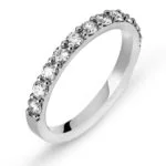 Rivière Ring Weißgold Körnung Fassung 750