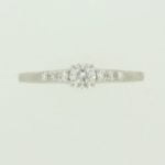 Ring white gold 750 with 6 diamonds H SI Tot. 0.12ct. & 1 brilliant H SI 0.23 ct.