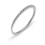 Anello in oro bianco 750 con 19 diamanti H SI 0.10ct.