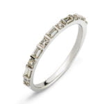 Rivère-Ring Weißgold 750 mit 5 Baguette-Diamanten H SI 0,21ct.