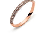 Ring red gold 750 with 79 diamonds H SI 0.39ct.