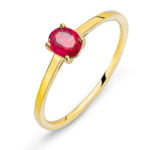 Ring Gelbgold 750 mit Rubin 0,40ct.