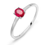 Ring white gold 750 with ruby ​​0.40ct.